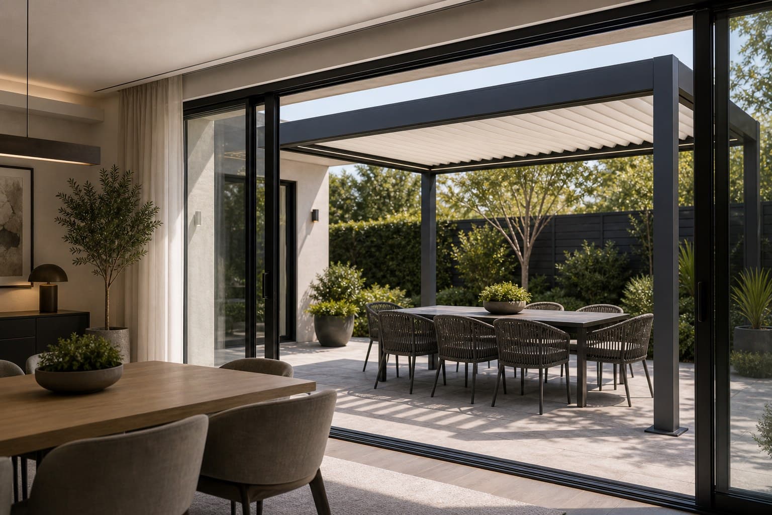 Outdoor Dining Terrace Indoor-outdoor transition
