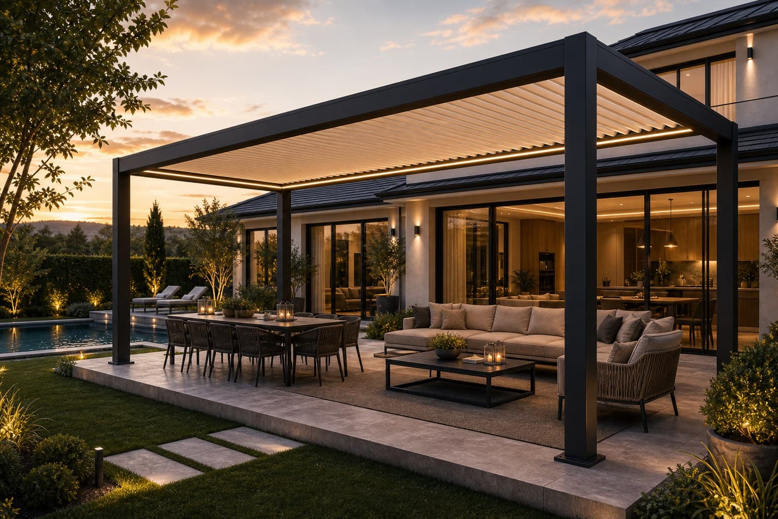 Large Villa Outdoor Room Market lifestyle view