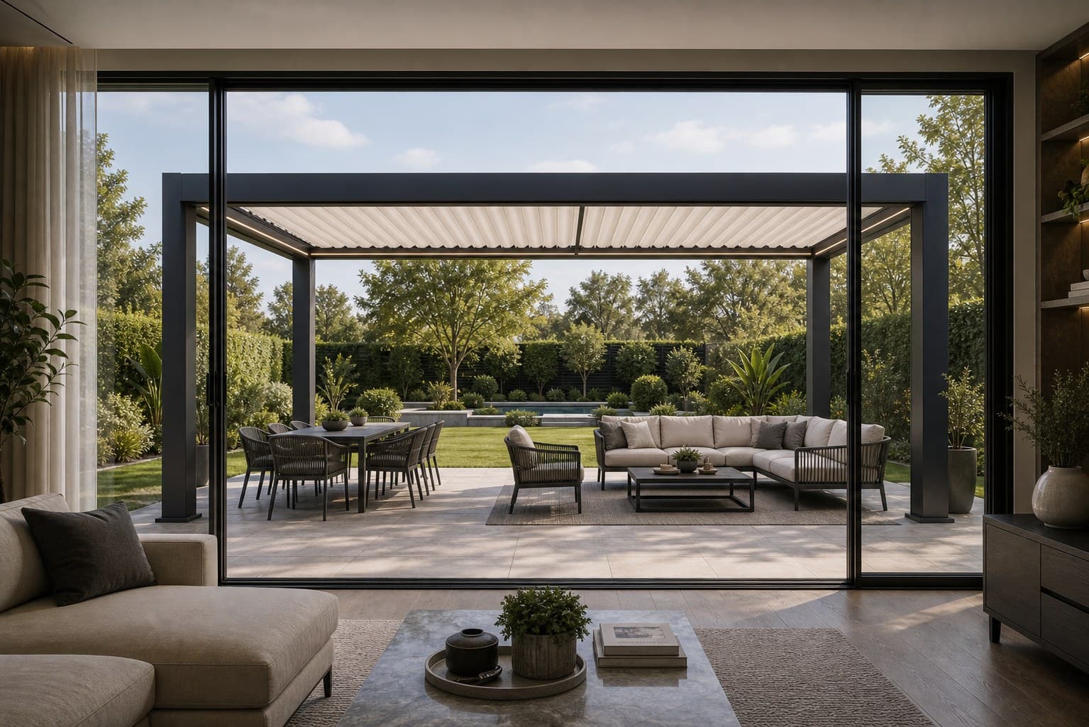Large Villa Outdoor Room Indoor-outdoor transition
