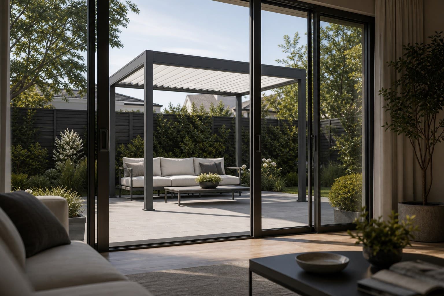 Small Backyard Patio Indoor-outdoor transition