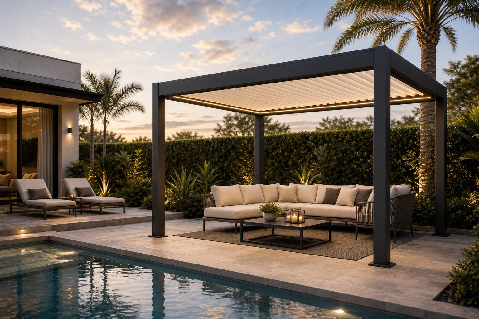 Poolside Living Retreat Market lifestyle view