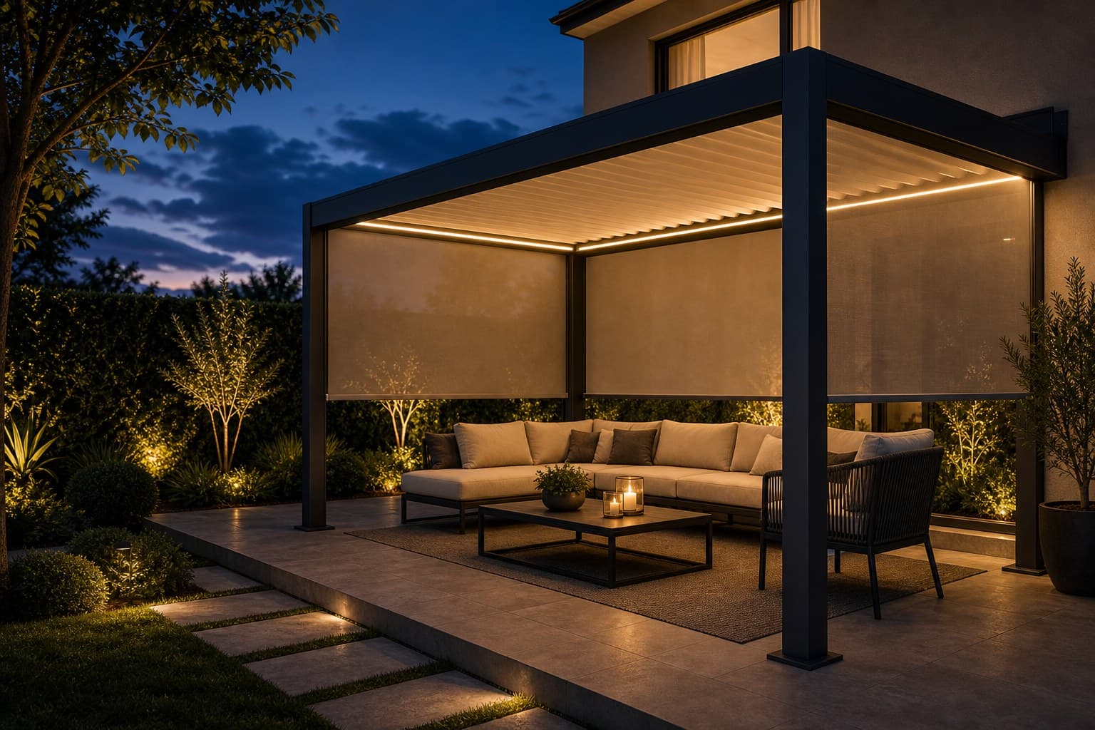 Backyard Privacy Lounge Alternate project angle