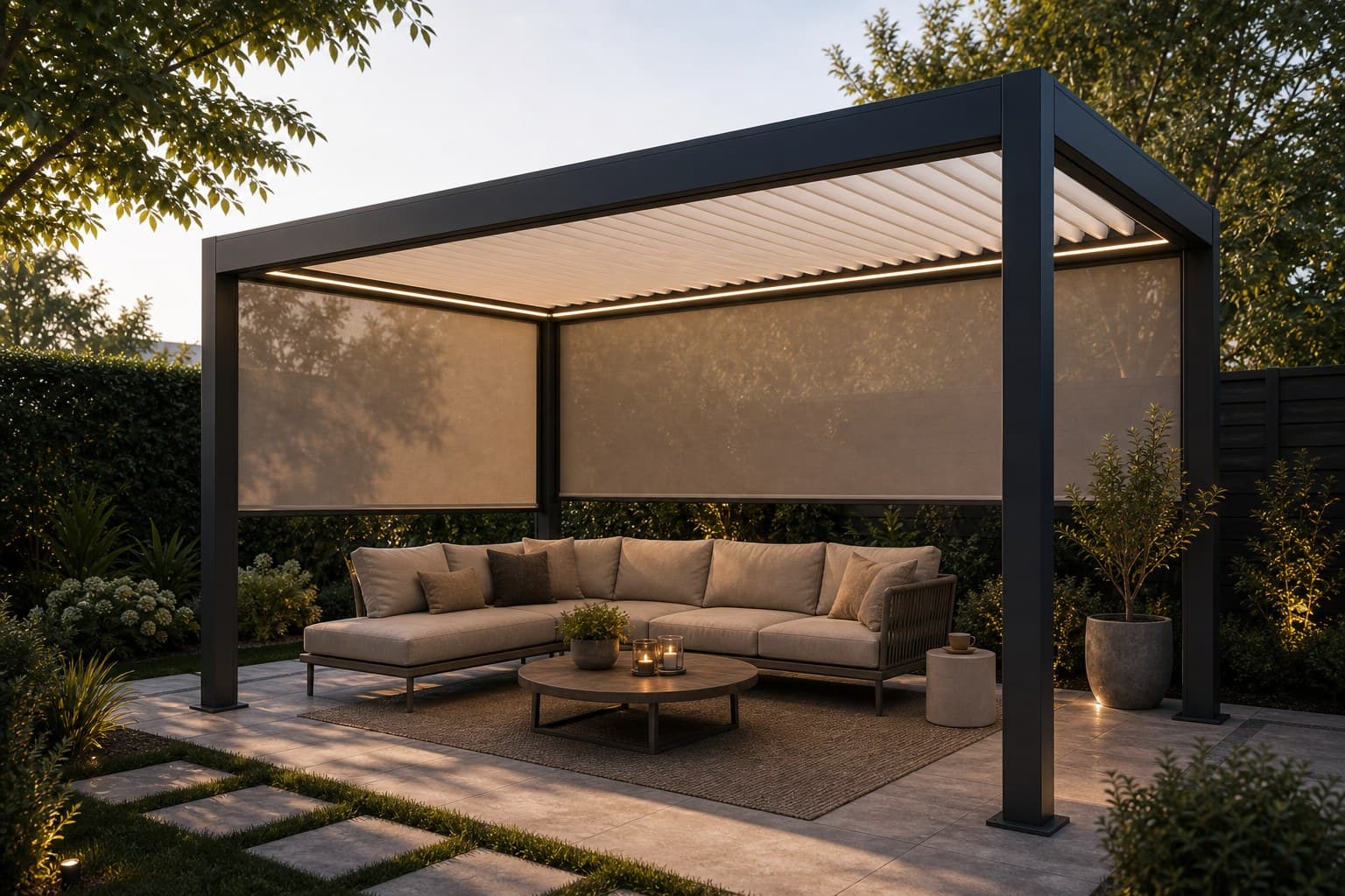 Backyard Privacy Lounge Market lifestyle view