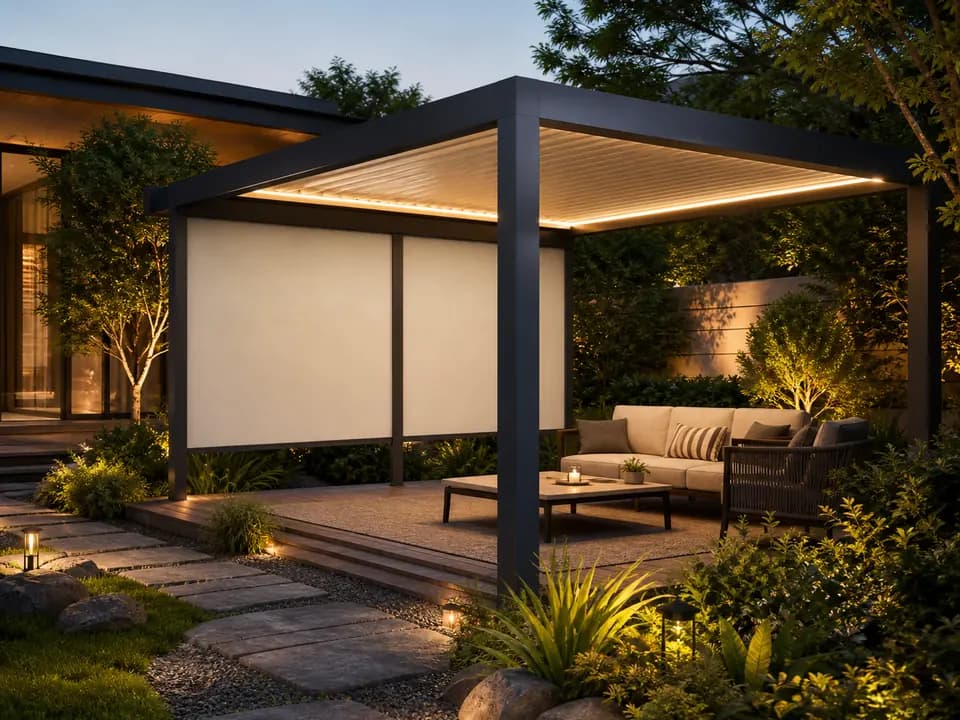 Pergola ZIP Screen Side Tracks outdoor living guide